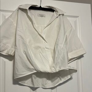 Banana Republic White Pleated Women's Top
